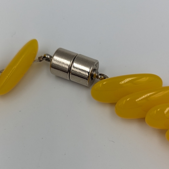 LARGE Graduated COGNAC & EGG YOLK Reconstituted AMBER DISCS RUNWAY NECKLACE 23" - Picture 12 of 15